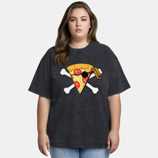 Vintage Pizza Pirate Washed T-Shirt