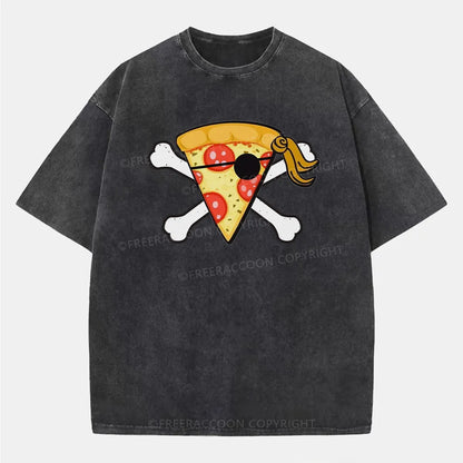 Vintage Pizza Pirate Washed T-Shirt