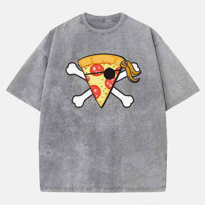 Vintage Pizza Pirate Washed T-Shirt