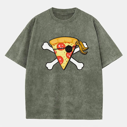 Vintage Pizza Pirate Washed T-Shirt