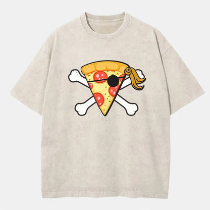 Vintage Pizza Pirate Washed T-Shirt