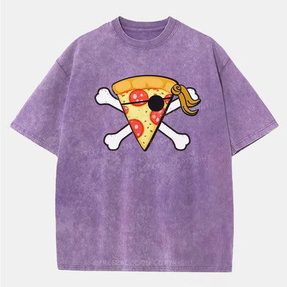 Vintage Pizza Pirate Washed T-Shirt