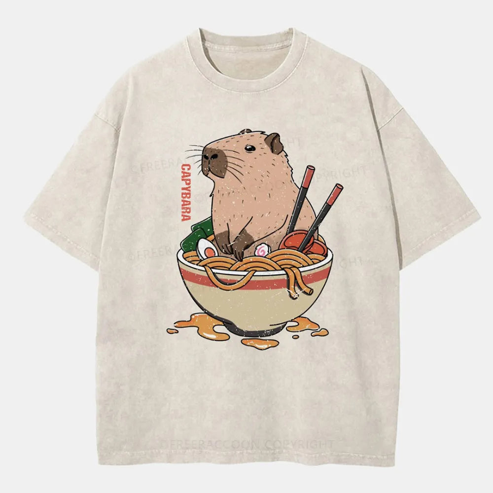 Vintage Capybara Washed T-Shirt