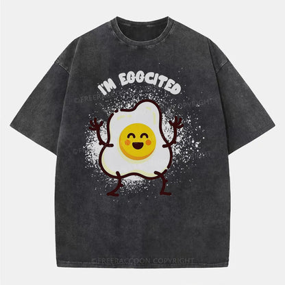 Vintage I’M Eggcited Washed T-Shirt