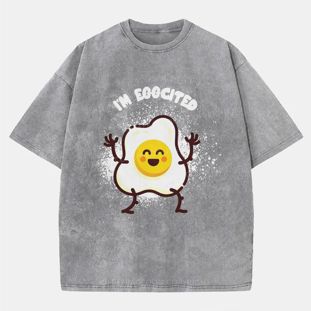 Vintage I’M Eggcited Washed T-Shirt