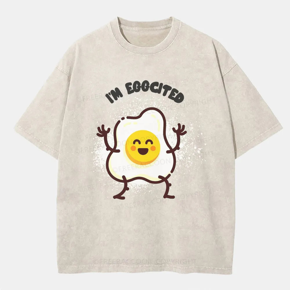 Vintage I’M Eggcited Washed T-Shirt