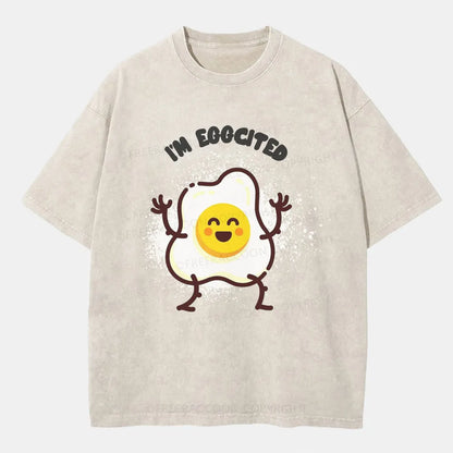 Vintage I’M Eggcited Washed T-Shirt