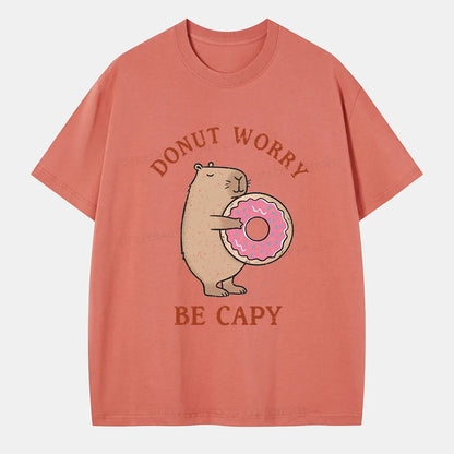 Vintage Donut Worry, Be Capy Classic T-Shirt