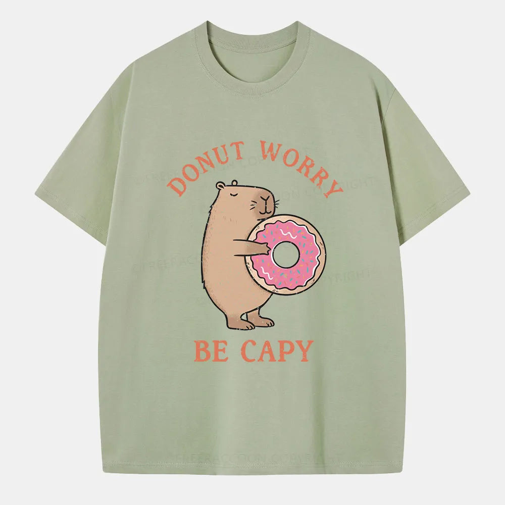 Vintage Donut Worry, Be Capy Classic T-Shirt