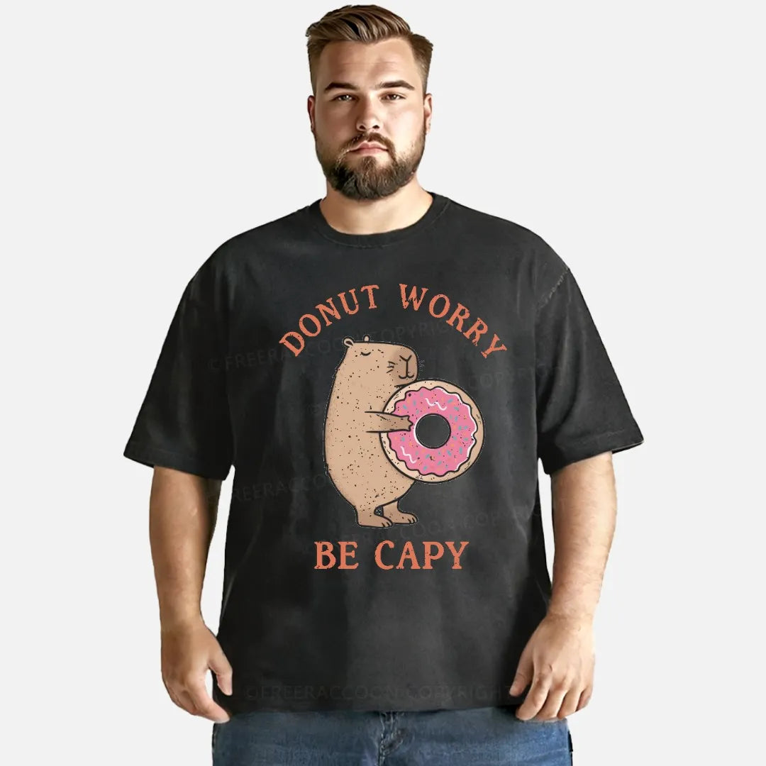 Vintage Donut Worry, Be Capy Washed T-Shirt