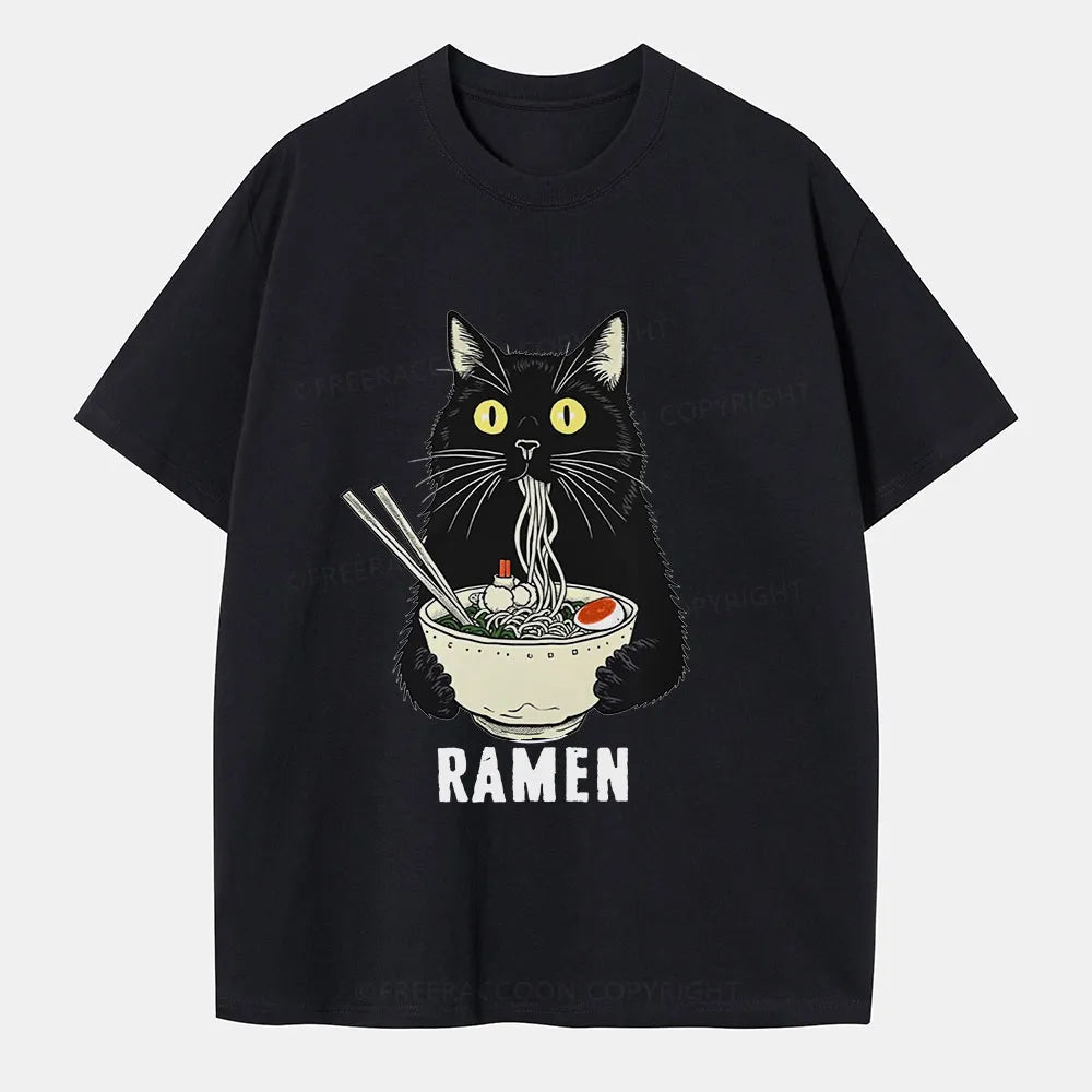 Vintage Ramen Cat'S Delicious Moment Classic T-Shirt