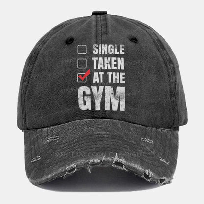 Vintage Single Taken At The Gym Ripped Washed Cap