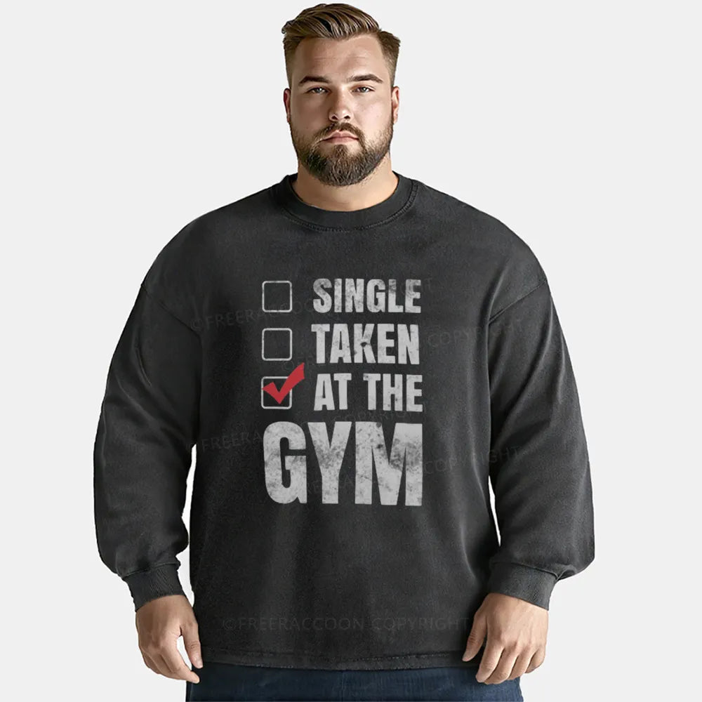 Vintage Single Taken At The Gym Washed Long Sleeve Shirt