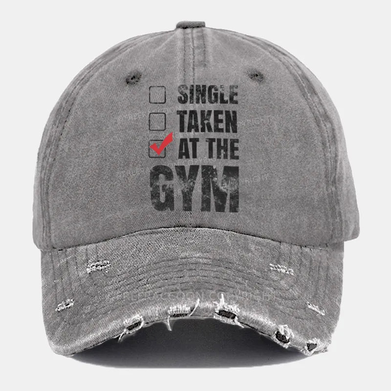 Vintage Single Taken At The Gym Ripped Washed Cap