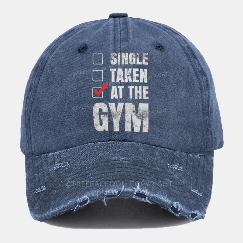 Vintage Single Taken At The Gym Ripped Washed Cap