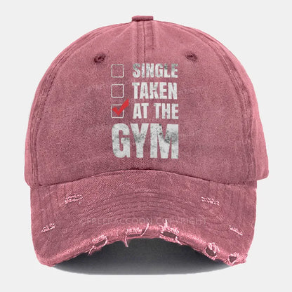 Vintage Single Taken At The Gym Ripped Washed Cap