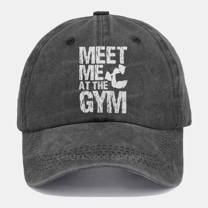 Vintage Meet Me At The Gym Washed Cap