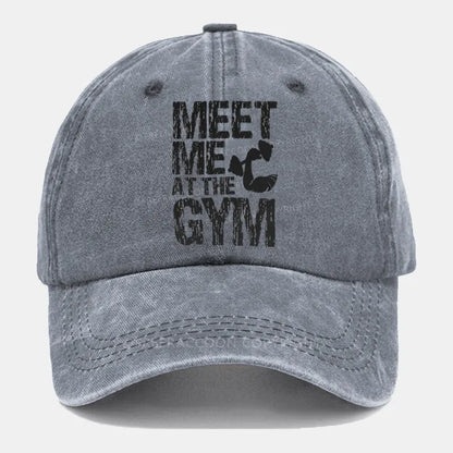 Vintage Meet Me At The Gym Washed Cap