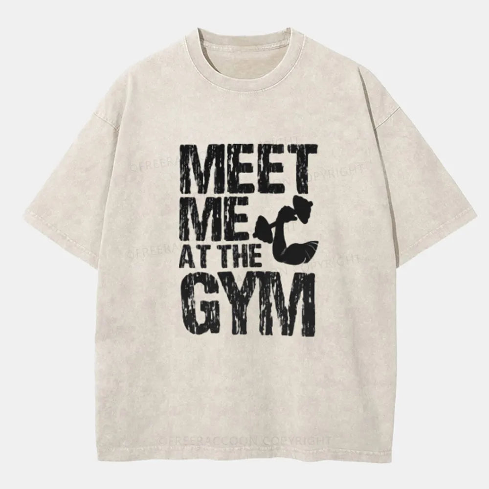 Vintage Meet Me at the Gym Washed T-Shirt