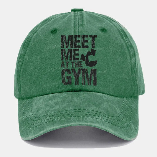 Vintage Meet Me At The Gym Washed Cap