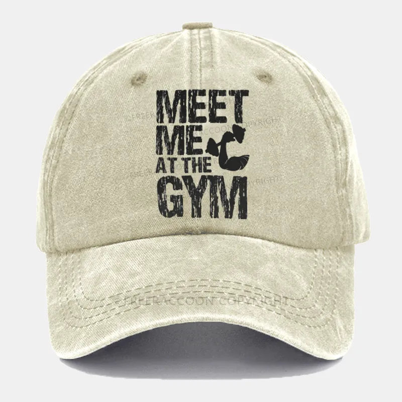 Vintage Meet Me At The Gym Washed Cap