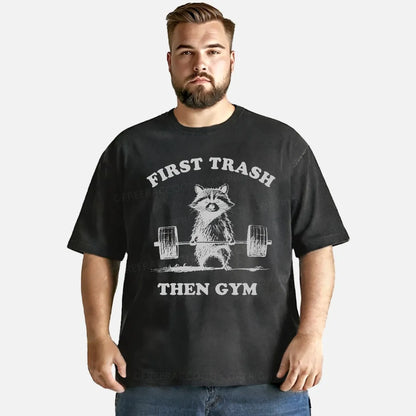 Vintage First Trash Then Gym Washed T-Shirt