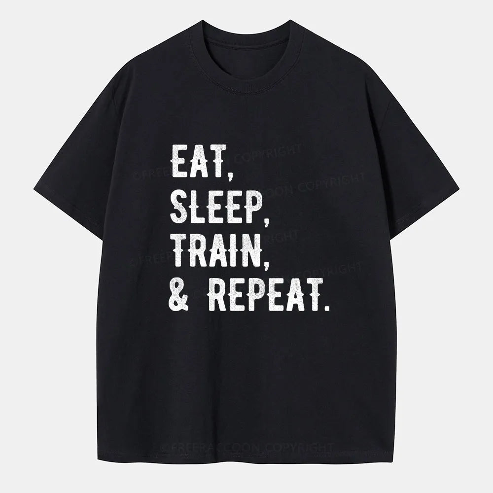 Vintage Eat, Sleep, Train, & Repeat Classic T-Shirt