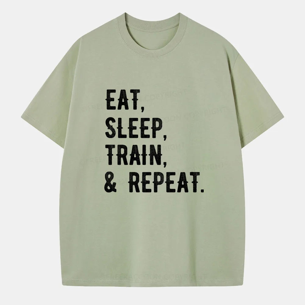 Vintage Eat, Sleep, Train, & Repeat Classic T-Shirt