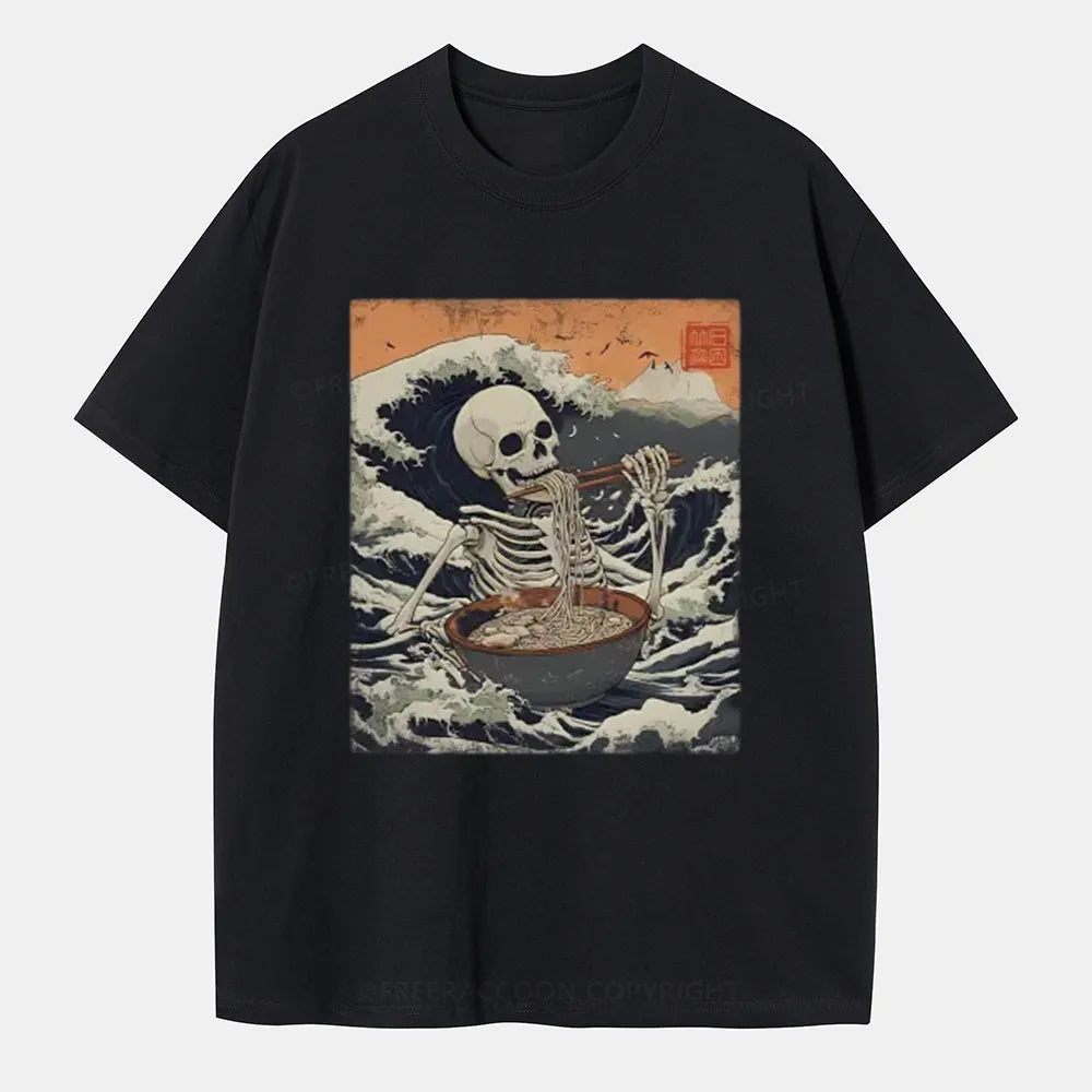 Vintage Ramen Lover Japanese Skeleton Classic T-Shirt