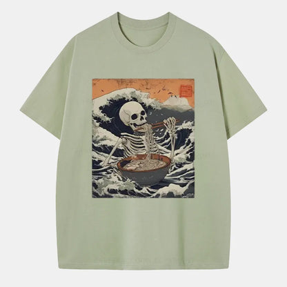 Vintage Ramen Lover Japanese Skeleton Classic T-Shirt