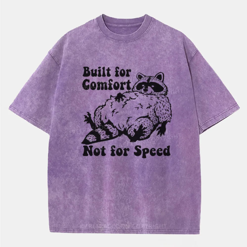 Vintage Built For Comfort Not Speed Raccoon Washed T-Shirt