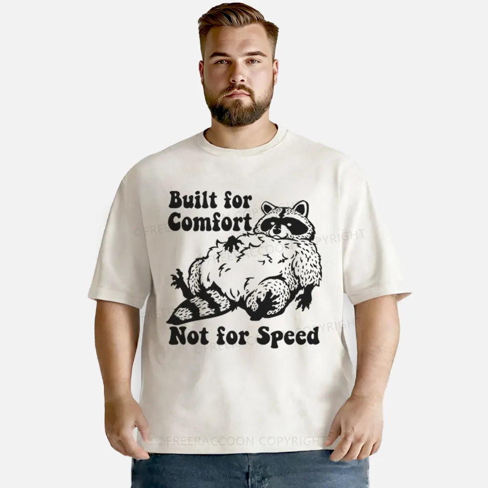 Vintage Built For Comfort Not Speed Raccoon Washed T-Shirt