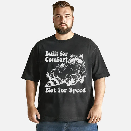 Vintage Built For Comfort Not Speed Raccoon Washed T-Shirt