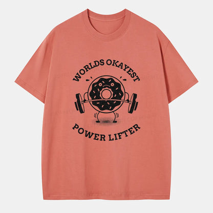 Vintage Worlds Okayest Powerlifter Classic T-Shirt