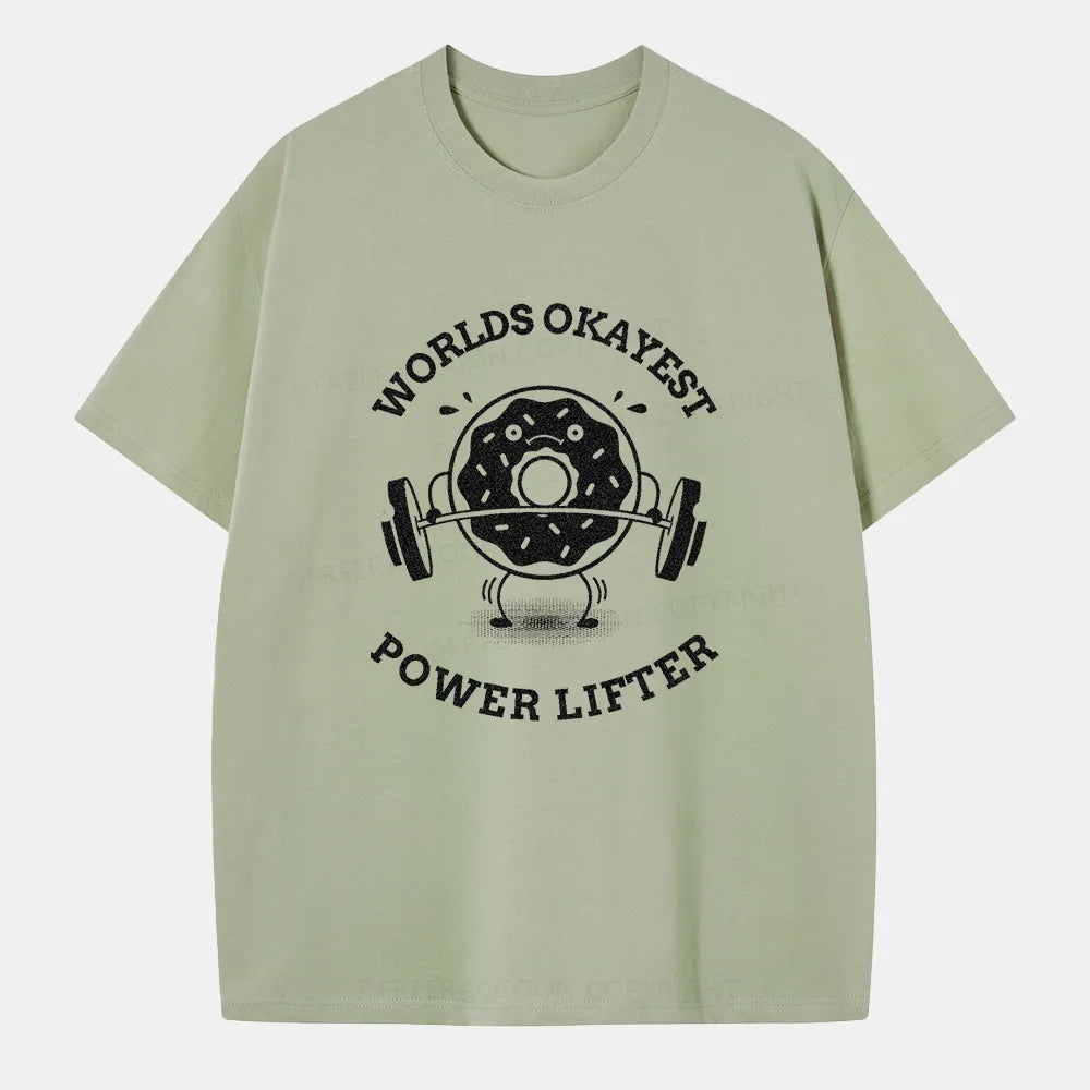 Vintage Worlds Okayest Powerlifter Classic T-Shirt