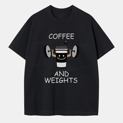 Vintage Coffee And Weights Classic T-Shirt