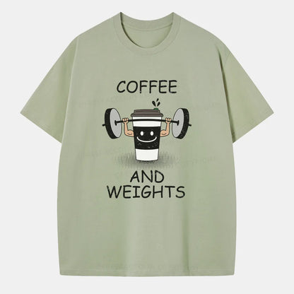 Vintage Coffee And Weights Classic T-Shirt