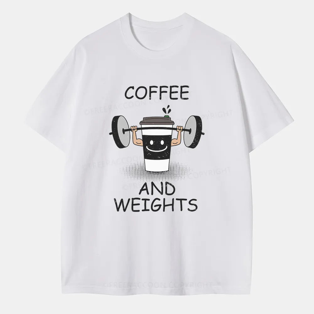 Vintage Coffee And Weights Classic T-Shirt