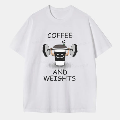 Vintage Coffee And Weights Classic T-Shirt