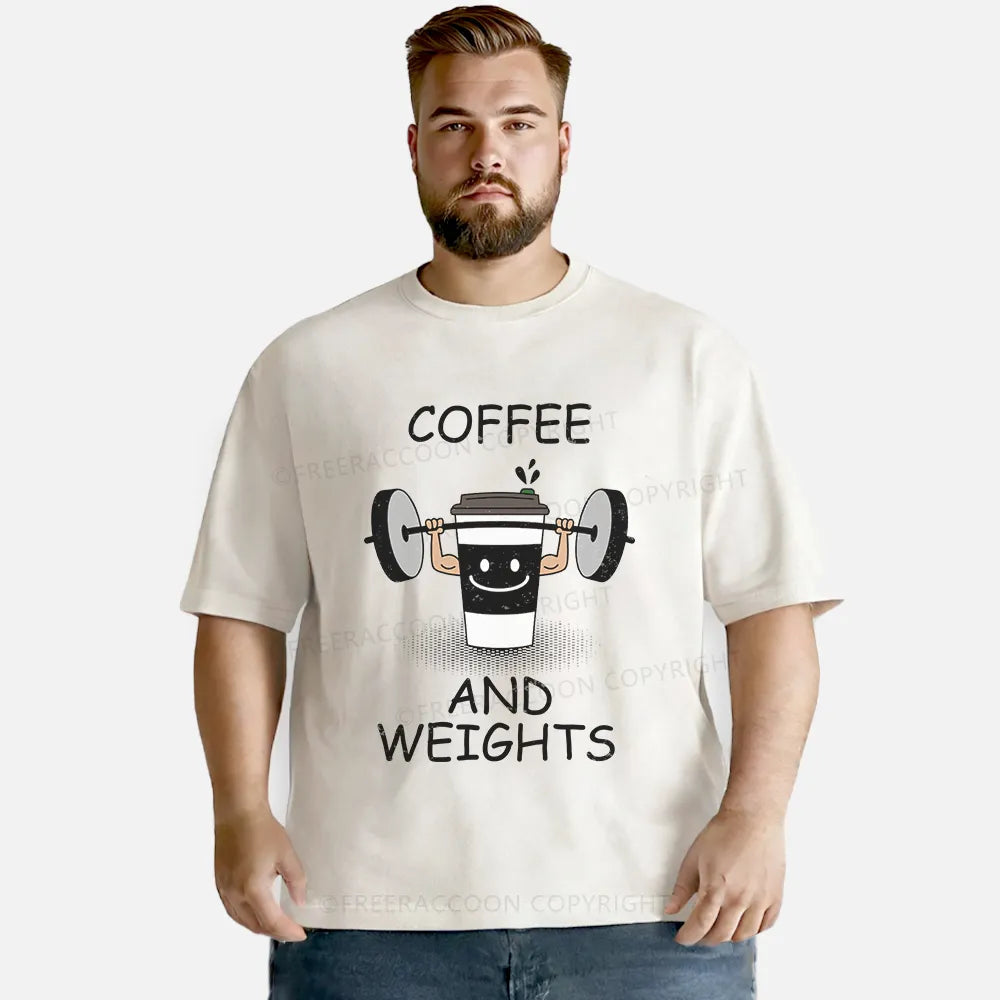 Vintage Coffee And Weights Washed T-Shirt