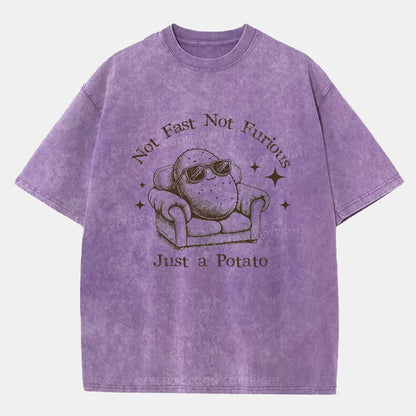 Vintage Not Fast Not Furious, Just A Potato Washed T-Shirt