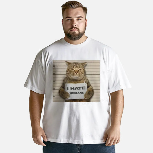 Vintage Cat Funny I Hate Humans Classic T-Shirt