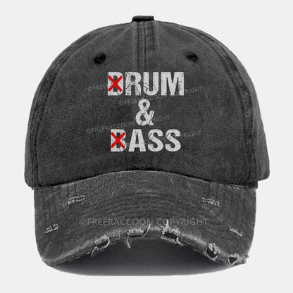 Vintage Drum And Bass Rum Ass Ripped Washed Cap