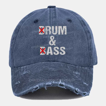 Vintage Drum And Bass Rum Ass Ripped Washed Cap