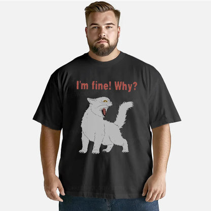 Vintage Sarcastic I'M Fine Cat Classic T-Shirt