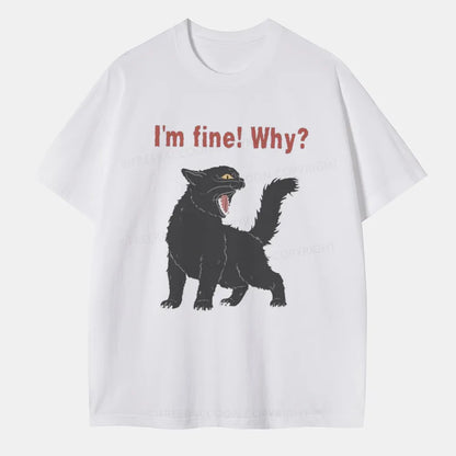 Vintage Sarcastic I'M Fine Cat Classic T-Shirt