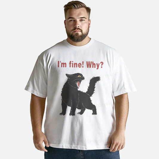 Vintage Sarcastic I'M Fine Cat Classic T-Shirt