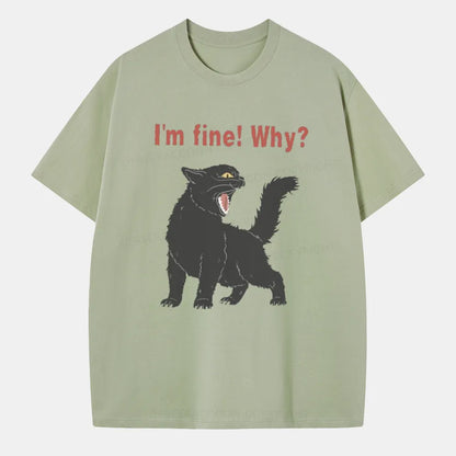 Vintage Sarcastic I'M Fine Cat Classic T-Shirt