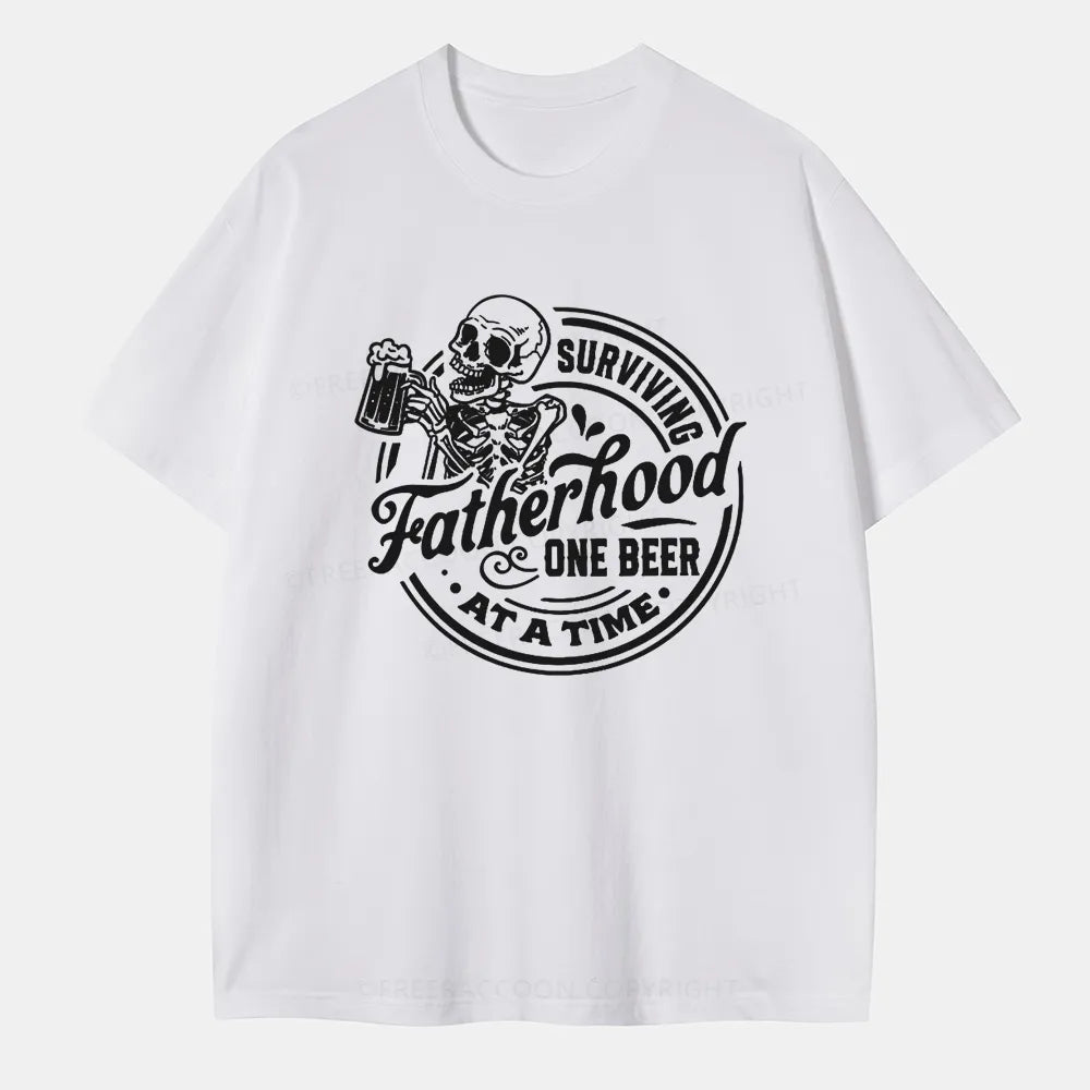 Vintage Surviving Fatherhood One Beer At A Time Classic T-Shirt