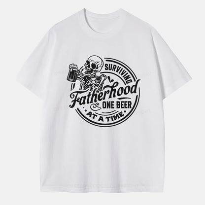 Vintage Surviving Fatherhood One Beer At A Time Classic T-Shirt